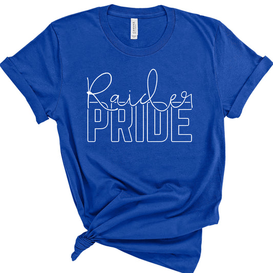 Raider Pride - royal w/ white print