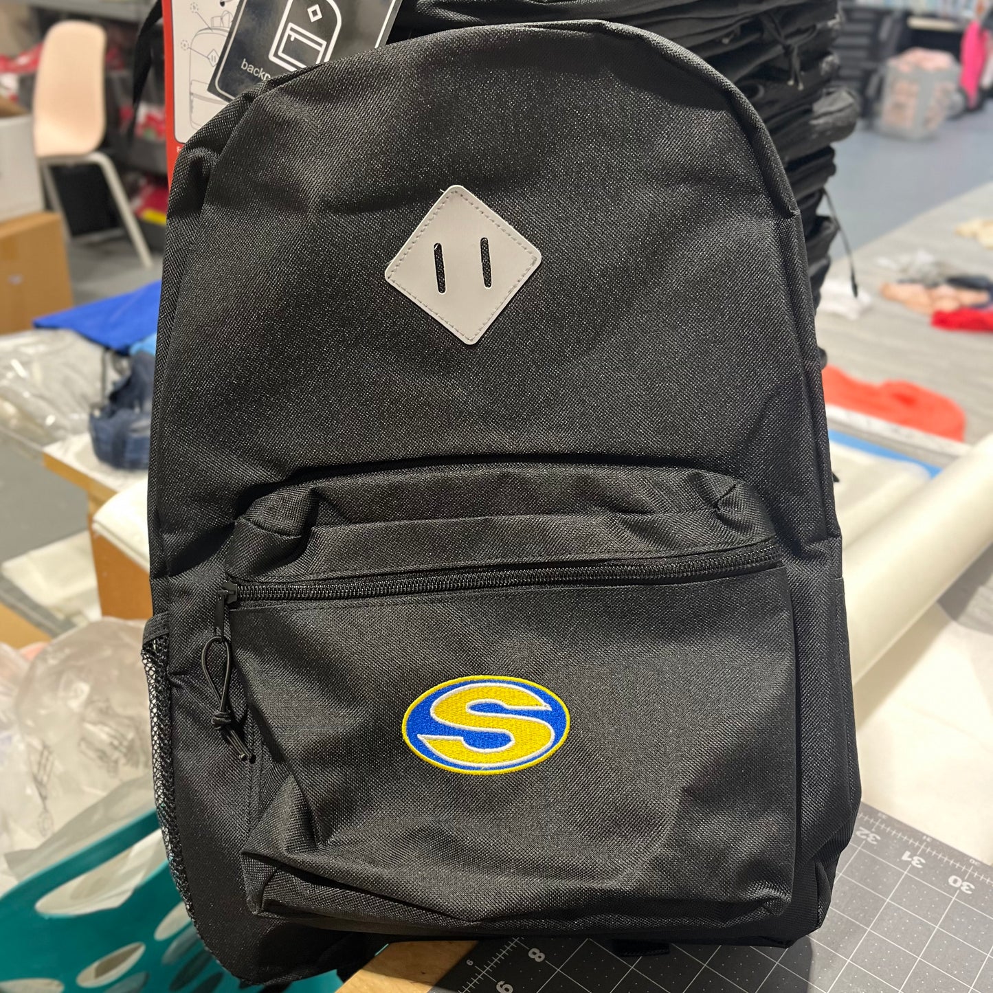 Black Logo Backpack